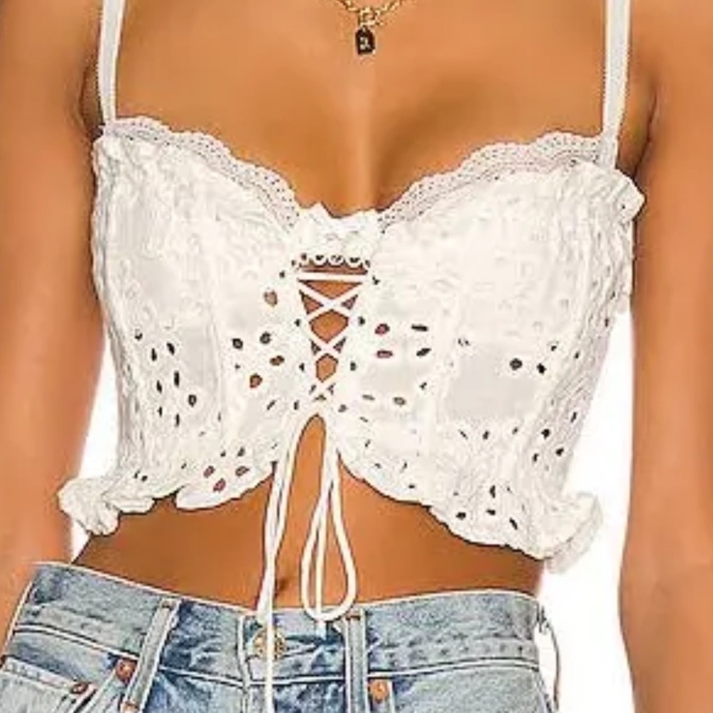 For love and lemons white corset top